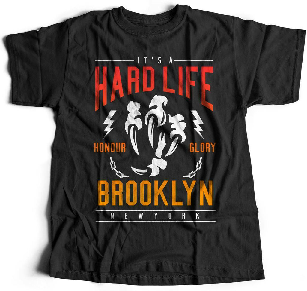Hard Life Gym T-Shirt It'S A Honour Glory Brooklyn New York Ny Mob Gangster A239